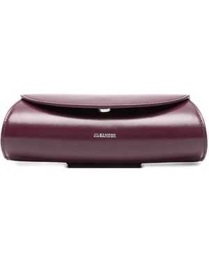 Jil Sander Cannolo Cylindrical Leather Glasses Case - Purple