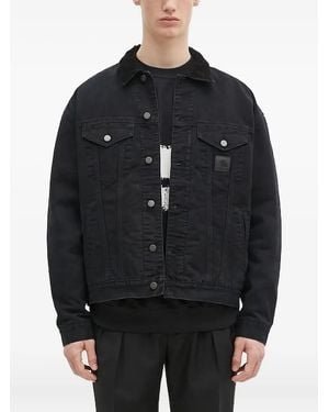 Carhartt Corduroy-Collar Denim Jacket - Black