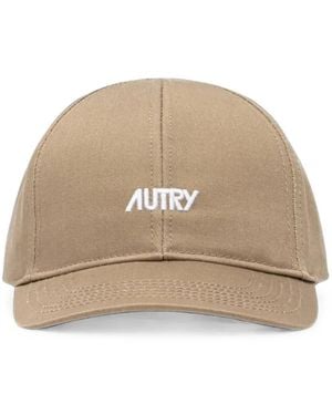 Autry Baseballkappe Mit Logo-Stickerei - Natur