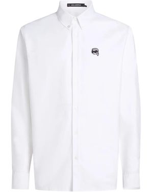 Karl Lagerfeld Ikon オックスフォード シャツ - ホワイト