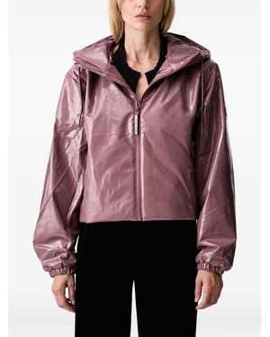 Rains Lohja Hooded Gloss-Finish Insulated Jacket - Red