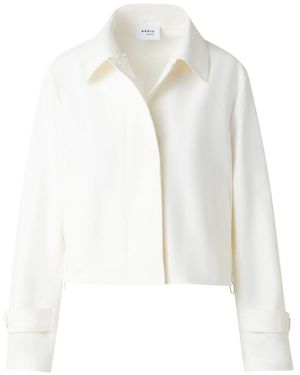 Akris Punto Button-Up Cropped Jacket - White