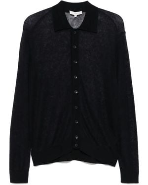 Tibi Semi-Transparenter Cardigan Mit Polokragen - Schwarz
