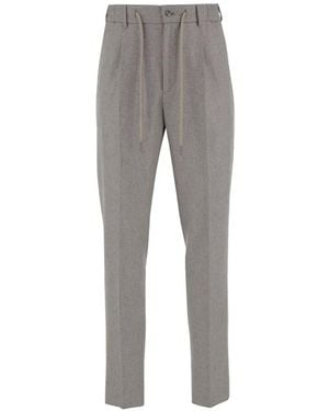 Tagliatore Drawstring-Waist Pants - Gray