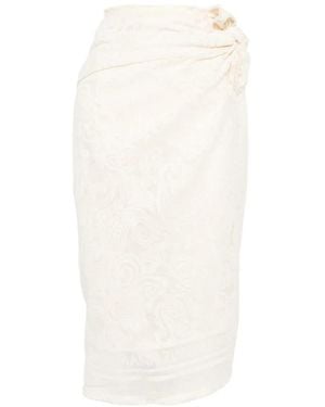 Zimmermann Woven Frayed-Edge Pareo - White