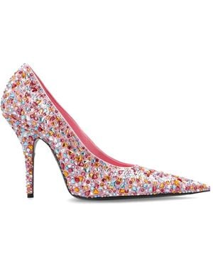 Balenciaga Pumps A Punta Con Decorazione - Rosa