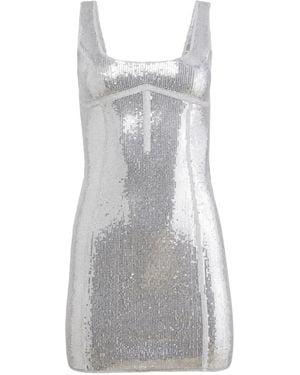 Fleur du Mal Sequin Knit Bodycon Dress - Grey