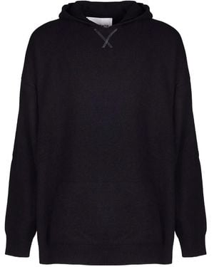 Amaranto Wool knitted hoodie - Azul