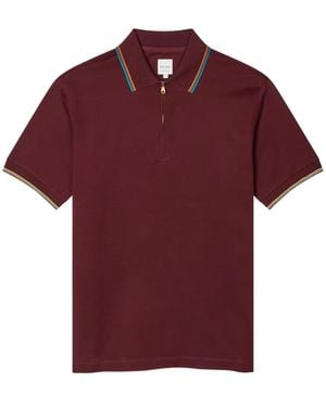 Paul Smith Striped-Details Polo Shirt - Red