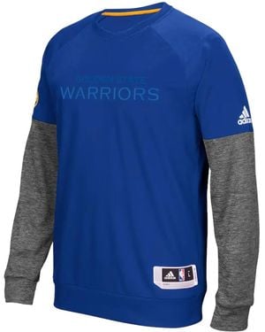 adidas Nba Gs Warriors Royal 2016 Christmas Sweatshirt - Blue