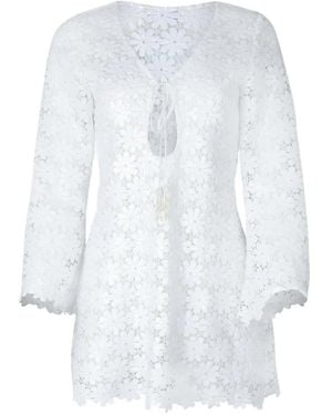 Waimari Seraphine Guipure-Lace Mini Dress - White