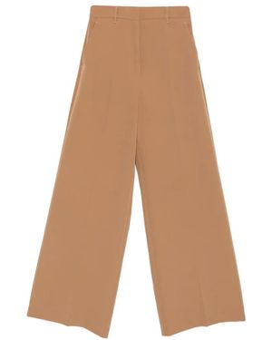 ERMANNO FIRENZE Pressed-Crease Wide-Leg Trousers - White