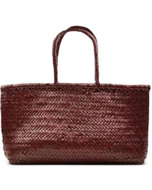 Dragon Diffusion Braided-Handle Tote Bag - Purple