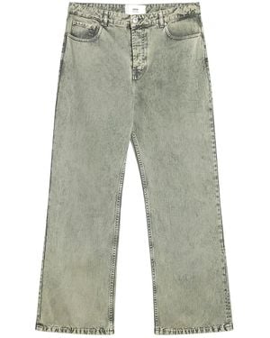 Ami Paris Jeans Con Effetto Schiarito - Verde