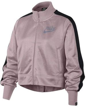 Nike Stripe Cropped Jacket - Purple