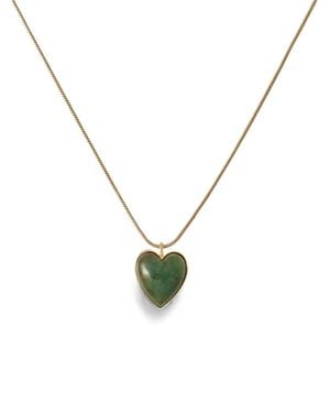 Jennifer Fisher Agate Heart Necklace - Metallic