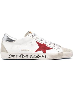 Golden Goose Super-star Logo-patch Trainers - Pink