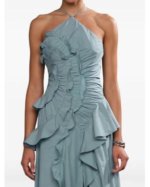AMUR Asymmetrisches Ottavia Kleid - Blau
