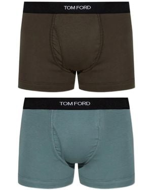 Tom Ford Logo-Waistband Boxers (Set Of Two) - Grey