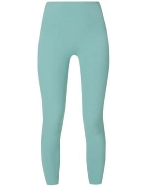 Sweaty Betty Ribbed-Panel Leggings - Green