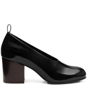 Ami Paris Cow Leather Court Shoes - Black