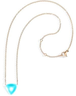 Vhernier Collier Rock Crystal En Or Rose 18Ct Serti De - Blanc