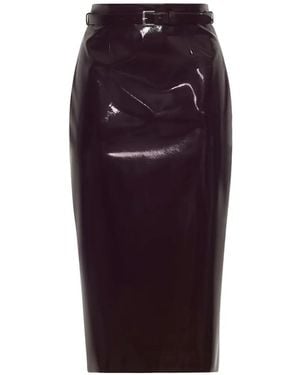 Adam Lippes Rei Belted Skirt - Purple