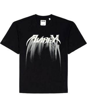 Avirex Camiseta Con Logo - Negro