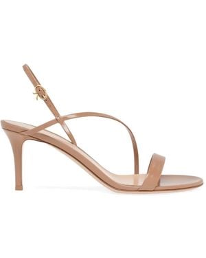 Gianvito Rossi Manhattan Leather Sandals - White