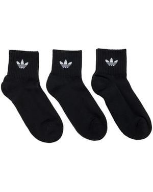 adidas Set de tres pares de calcetines con logo - Negro