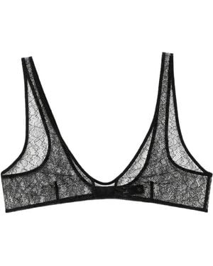 Kiki de Montparnasse Petite Fleur Bra - Black