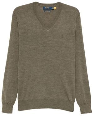 Polo Ralph Lauren V-Neck Wool Jumper - Green