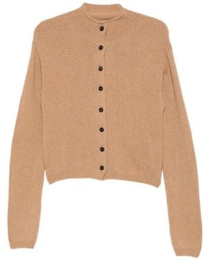 KHAITE Cárdigan Con Cuello Alto - Neutro