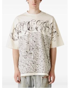 UNTITLED ARTWORKS Scriptプリント Tシャツ - ホワイト
