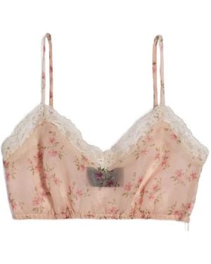 Simone Rocha Floral Lace Bralette - Pink
