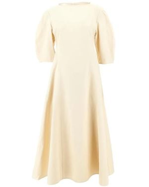 Jil Sander Linen Midi Dress - Natural