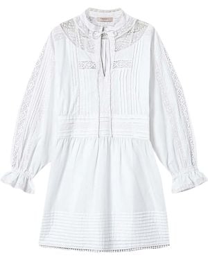 Twinset Embroidered Mini Dress - White