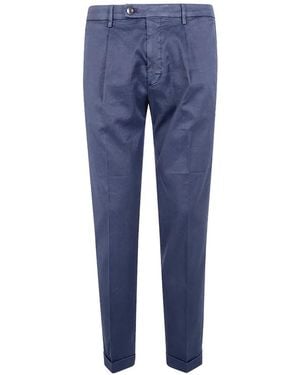 Michael Coal Linen Frederick Trousers - Blue