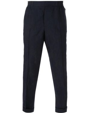 McQueen Tapered Cropped Trousers - Blue