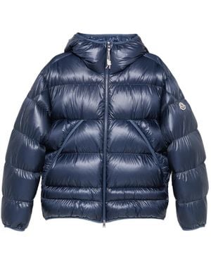 Moncler Quilted Hooded Puffer Jacket - Blue