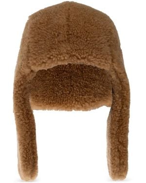 Loewe Shearling-Effect Trapper Hat - Brown