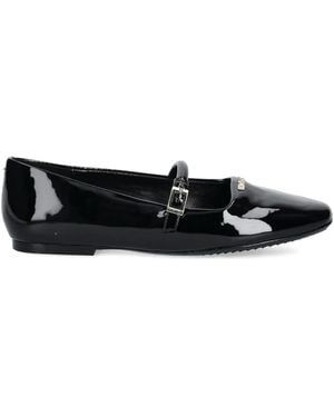 DKNY Buckle-Strap Ballet Flats - Black
