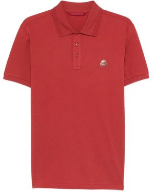 Moncler Logo-Appliqué Polo Shirt - Red