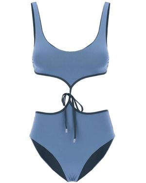 MAISON ANANA Reversible Cut-Out Swimsuit - Blue