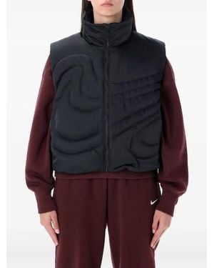 Nike Embossed Padded Gilet - Blue