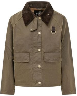 Barbour Spey Waxed-Cotton Jacket - Green