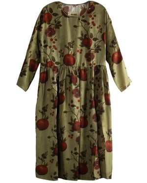 Uma Wang Pomegranate-print Midi Dress - グリーン