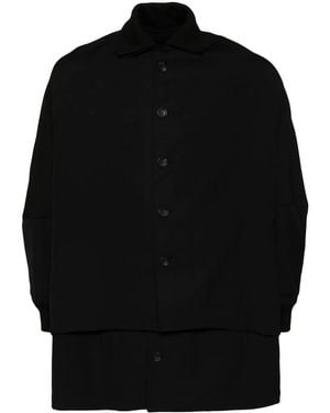 Yohji Yamamoto Single-Breasted Coat - Black