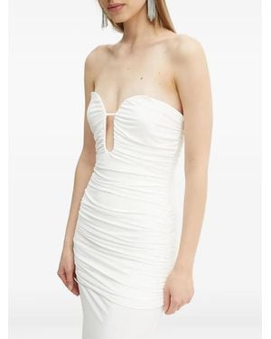 Bardot Ruched Maxi Dress - White