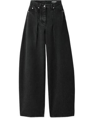 Jacquemus Jean À Taille Haute - Noir